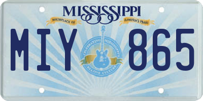MS license plate MIY865