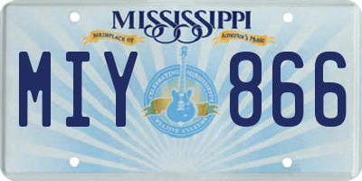 MS license plate MIY866