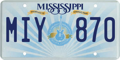 MS license plate MIY870