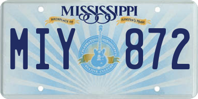 MS license plate MIY872