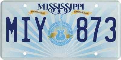 MS license plate MIY873
