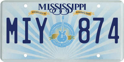 MS license plate MIY874