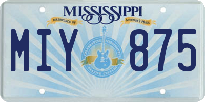 MS license plate MIY875