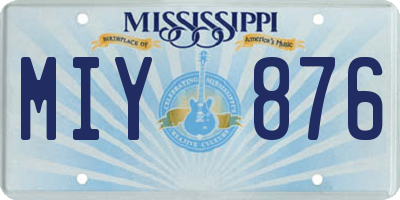 MS license plate MIY876