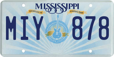 MS license plate MIY878