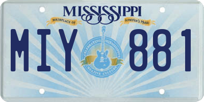 MS license plate MIY881