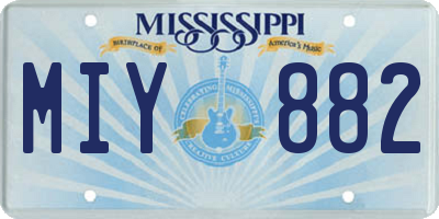MS license plate MIY882