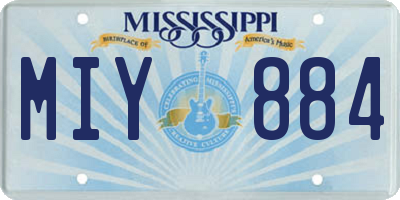 MS license plate MIY884