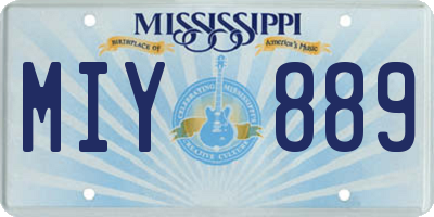 MS license plate MIY889