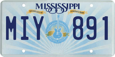 MS license plate MIY891