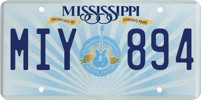 MS license plate MIY894