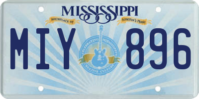 MS license plate MIY896