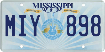 MS license plate MIY898