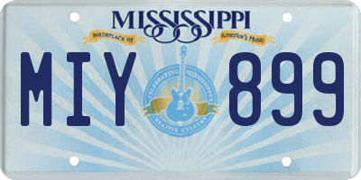 MS license plate MIY899
