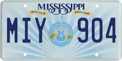 MS license plate MIY904