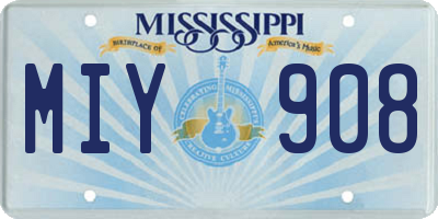 MS license plate MIY908