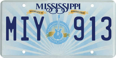 MS license plate MIY913