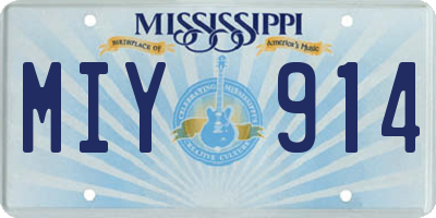 MS license plate MIY914
