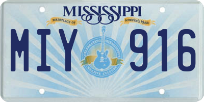 MS license plate MIY916