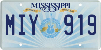 MS license plate MIY919
