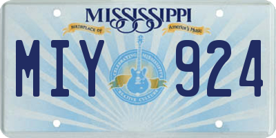 MS license plate MIY924