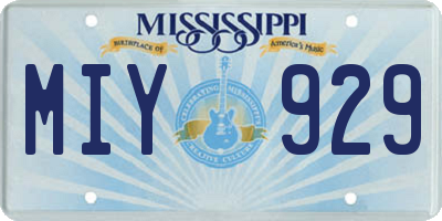 MS license plate MIY929