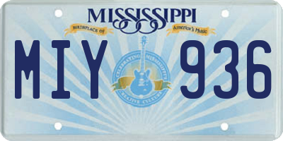 MS license plate MIY936