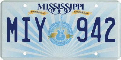 MS license plate MIY942