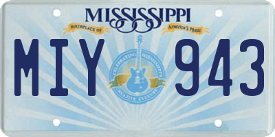 MS license plate MIY943