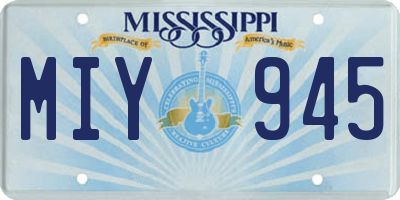 MS license plate MIY945