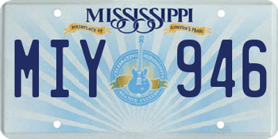 MS license plate MIY946