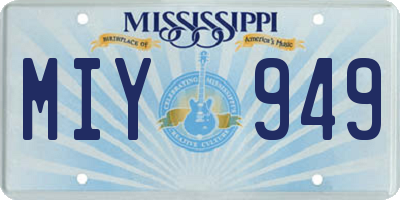 MS license plate MIY949