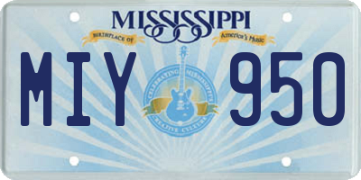 MS license plate MIY950