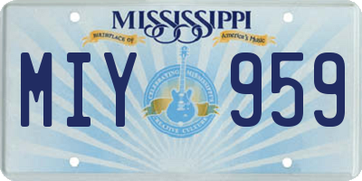 MS license plate MIY959