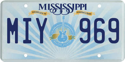 MS license plate MIY969