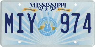 MS license plate MIY974