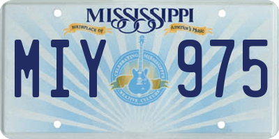MS license plate MIY975