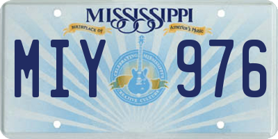 MS license plate MIY976