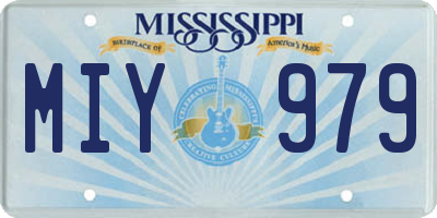 MS license plate MIY979