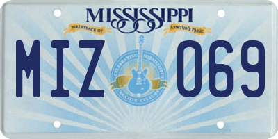 MS license plate MIZ069