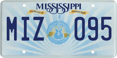 MS license plate MIZ095