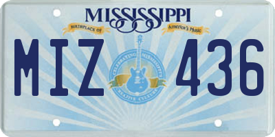 MS license plate MIZ436
