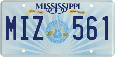 MS license plate MIZ561