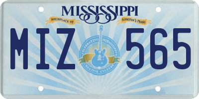 MS license plate MIZ565