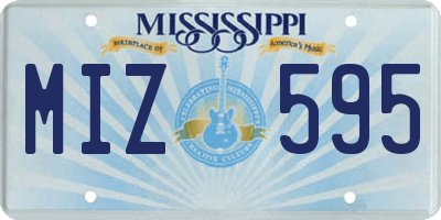 MS license plate MIZ595