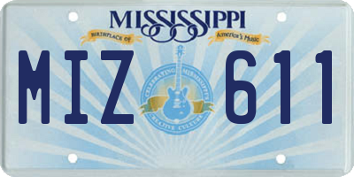 MS license plate MIZ611