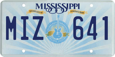 MS license plate MIZ641