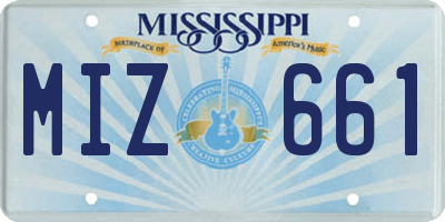 MS license plate MIZ661