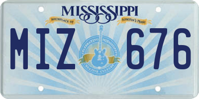 MS license plate MIZ676
