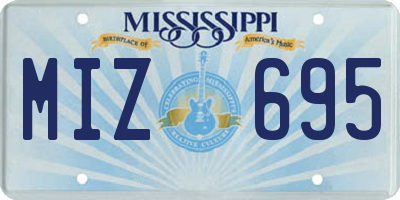 MS license plate MIZ695